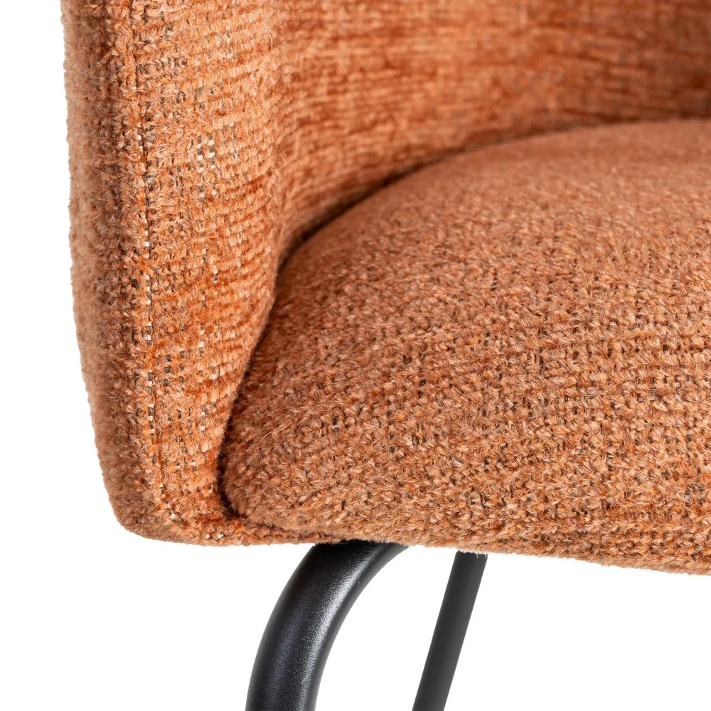 Sedia soggiorno zucca in tessuto e struttura in metallo 61 x 56 x 77,50 cm - immagine 9