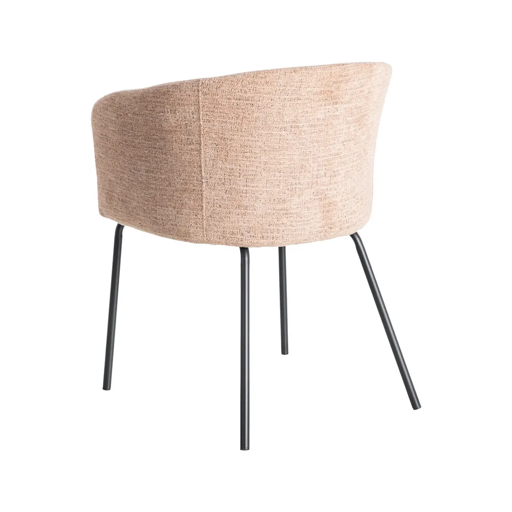 SEDIA ROSA TESSUTO-METALLO SOGGIORNO 61 X 56 X 77,50 CM - immagine 6
