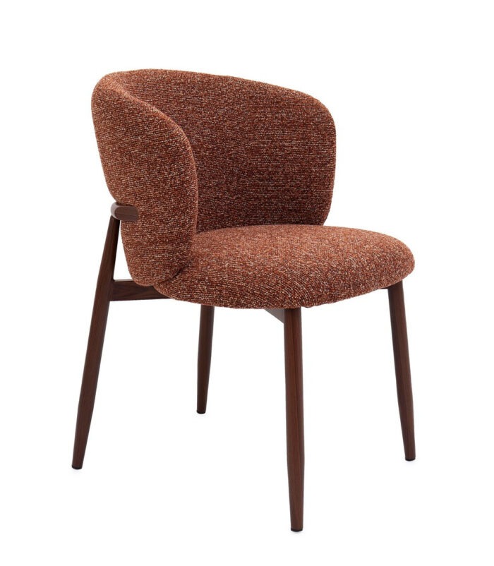 SEDIA AMALIA NOCE/TERRACOTTA - ANDREA BIZZOTTO - 0733606