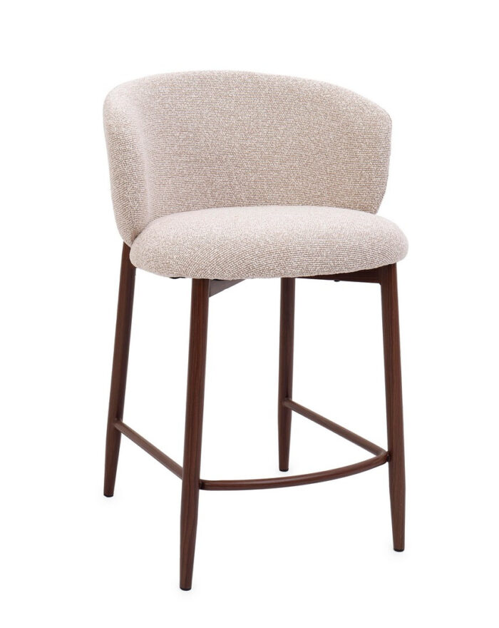 SGABELLO CUCINA AMALIA NOCE/BEIGE - ANDREA BIZZOTTO - 0733607