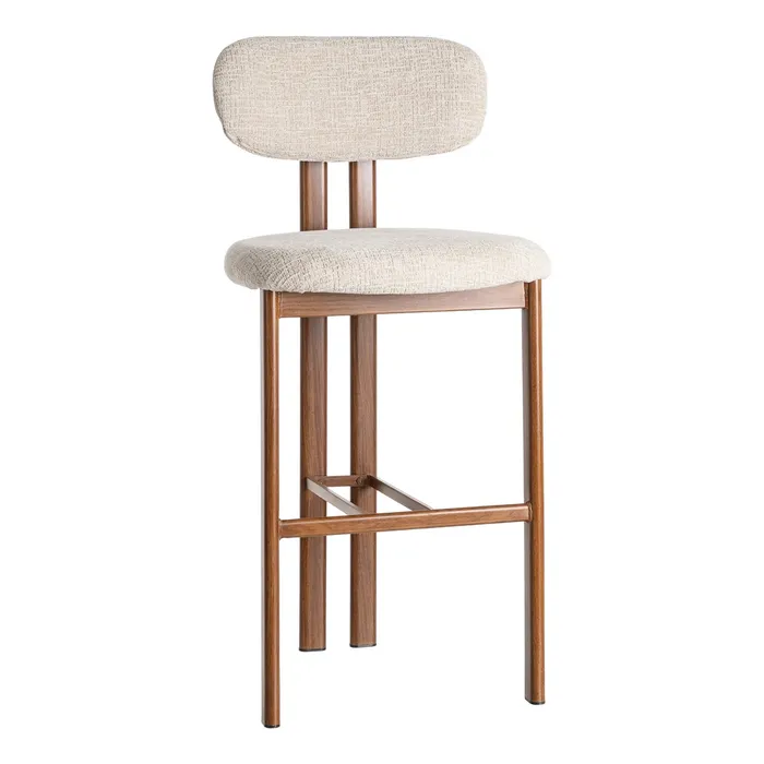 SGABELLO 75CM BEIGE TESSUTO-METALLO 50x47x109 cm - immagine 2