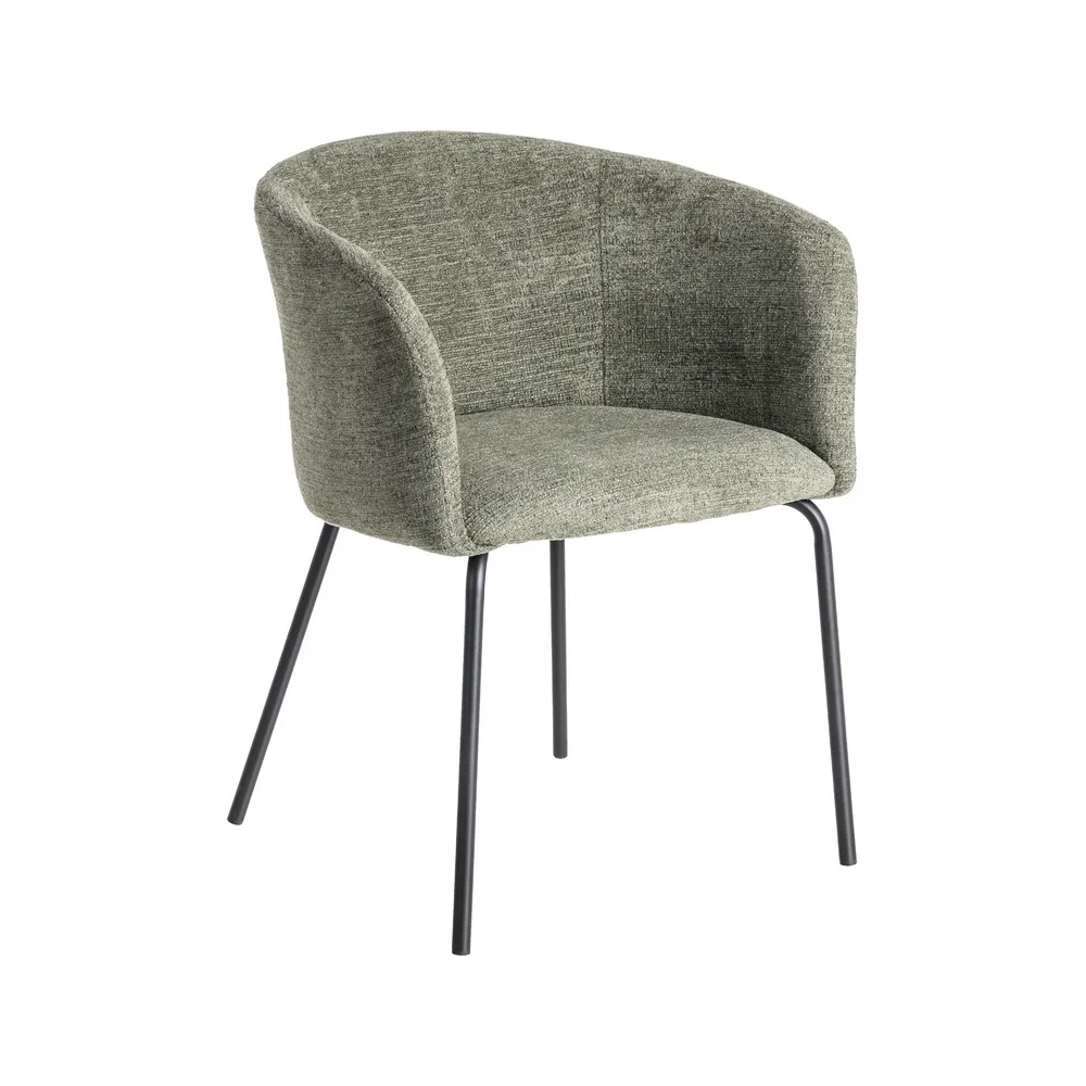 SEDIA VERDE TESSUTO-METALLO SOGGIORNO 60,50 X 55 X 78,50 CM - immagine 3
