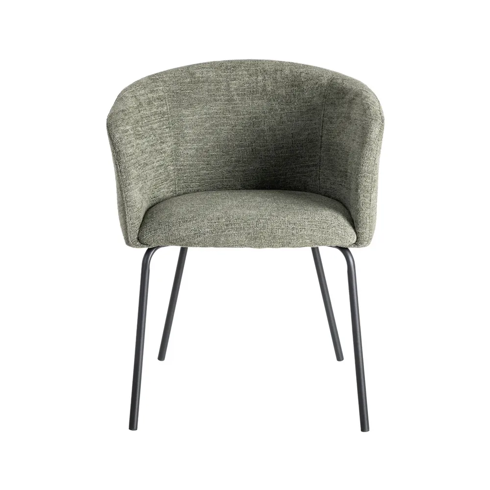 SEDIA VERDE TESSUTO-METALLO SOGGIORNO 60,50 X 55 X 78,50 CM - immagine 5