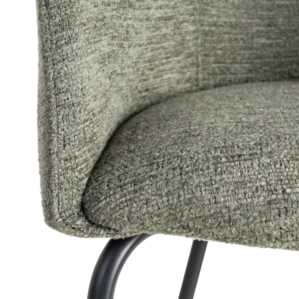 SEDIA VERDE TESSUTO-METALLO SOGGIORNO 60,50 X 55 X 78,50 CM - immagine 9