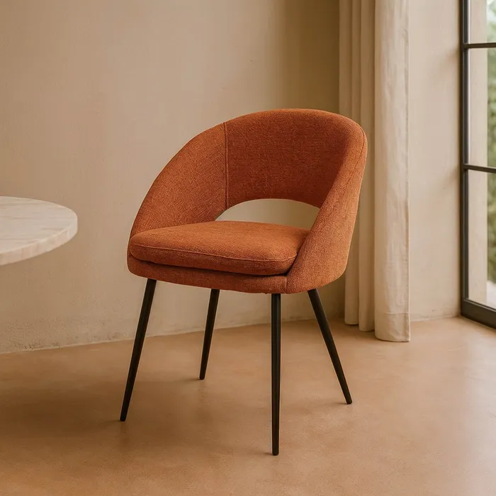 SEDIA ZUCCA TESSUTO-METALLO CONTRACT 58 X 60 X 80 CM