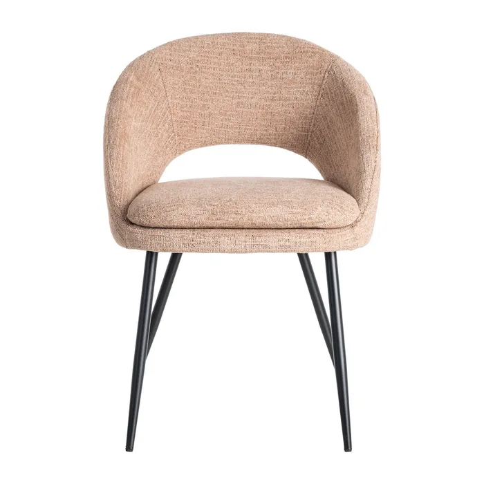Sedia contract rosa in tessuto e struttura in metallo 67,50 x 47 x 79,50 cm - immagine 3