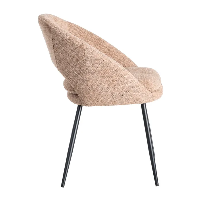 Sedia contract rosa in tessuto e struttura in metallo 67,50 x 47 x 79,50 cm - immagine 4