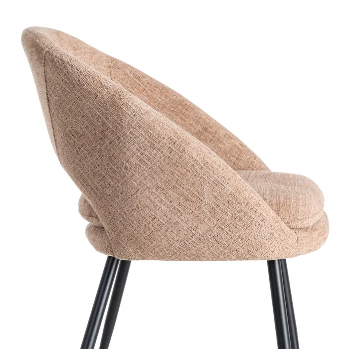 Sedia contract rosa in tessuto e struttura in metallo 67,50 x 47 x 79,50 cm - immagine 8