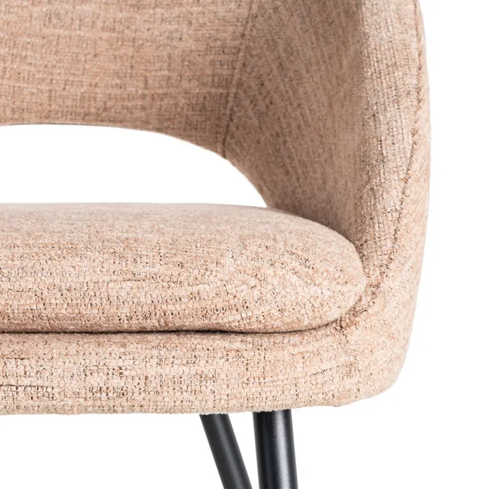 Sedia contract rosa in tessuto e struttura in metallo 67,50 x 47 x 79,50 cm - immagine 9