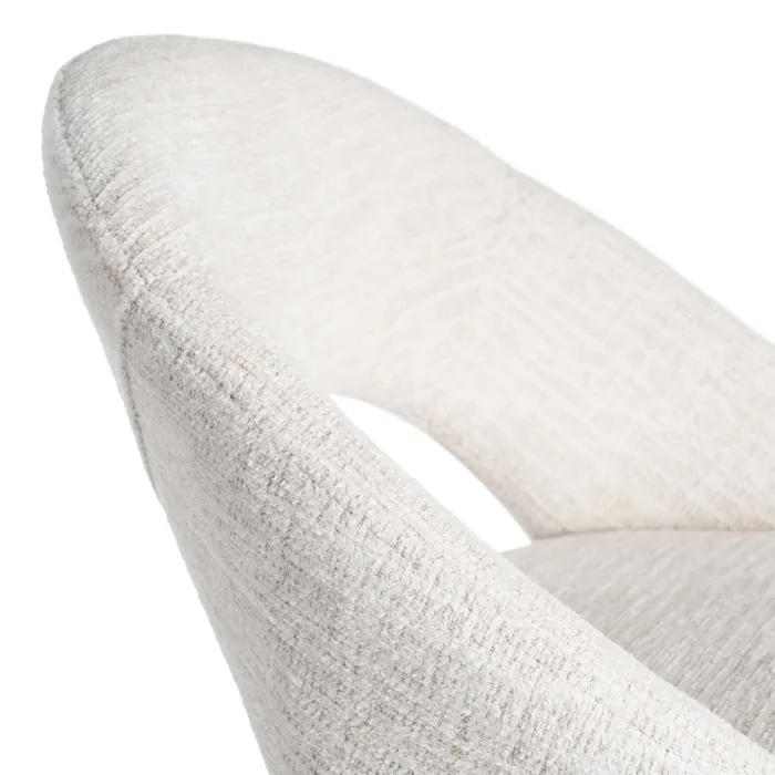 Sgabello contract crema in tessuto e struttura in metallo 53 x 48 x 100 cm - immagine 8