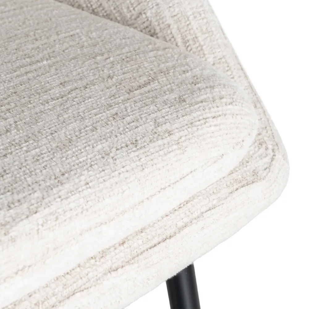 Sgabello contract crema in tessuto e struttura in metallo 53 x 48 x 100 cm - immagine 9