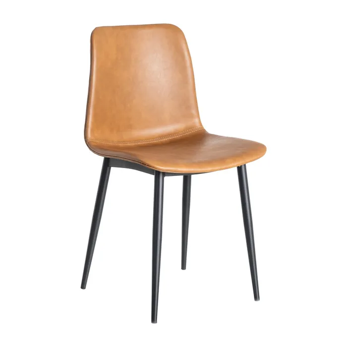 SEDIA IN METALLO CAMMELLO / SIMILPELLE 45 X 47 X 81 CM - immagine 2