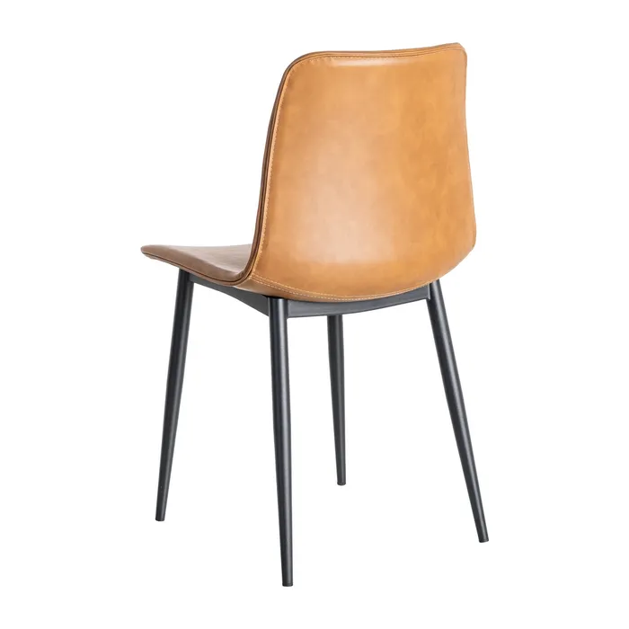 SEDIA IN METALLO CAMMELLO / SIMILPELLE 45 X 47 X 81 CM - immagine 5