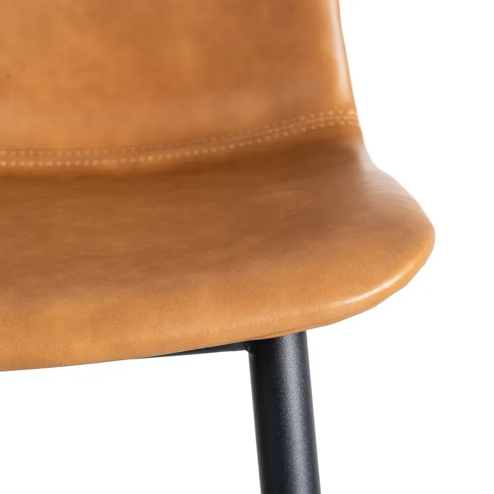 SEDIA IN METALLO CAMMELLO / SIMILPELLE 45 X 47 X 81 CM - immagine 9
