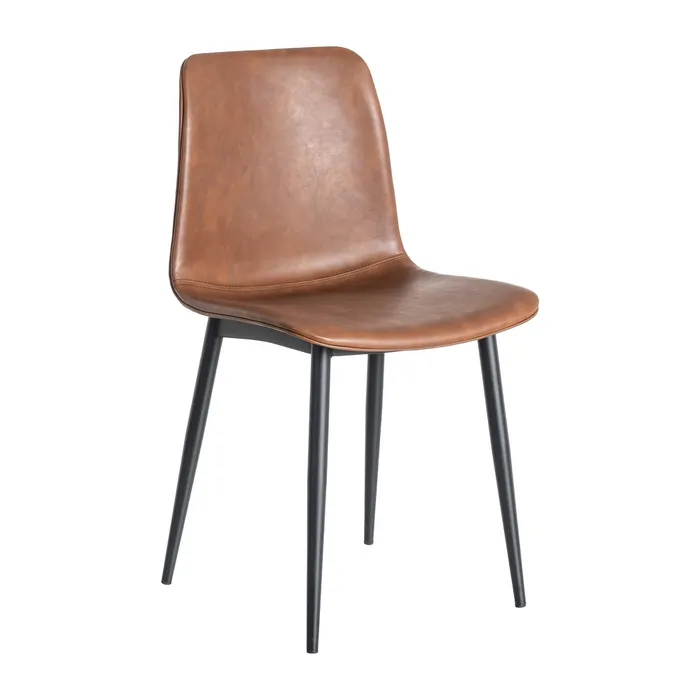 SEDIA IN METALLO MARRONE - SIMILPELLE 45 X 47 X 81 CM - immagine 2