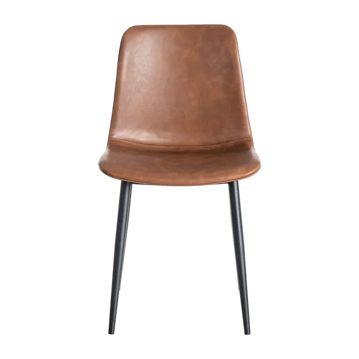SEDIA IN METALLO MARRONE - SIMILPELLE 45 X 47 X 81 CM - immagine 3