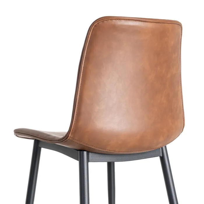 SEDIA IN METALLO MARRONE - SIMILPELLE 45 X 47 X 81 CM - immagine 6