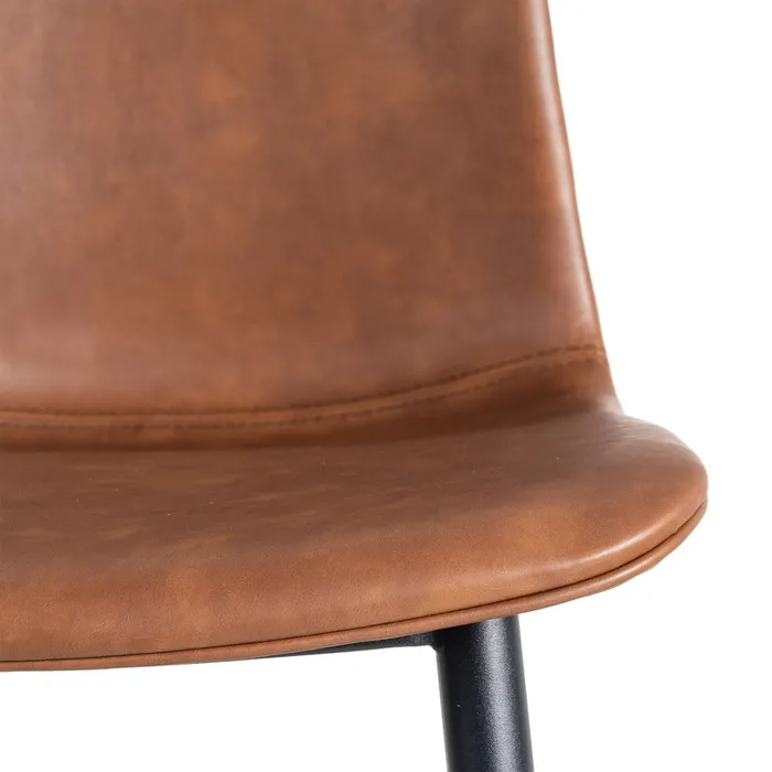 SEDIA IN METALLO MARRONE - SIMILPELLE 45 X 47 X 81 CM - immagine 9