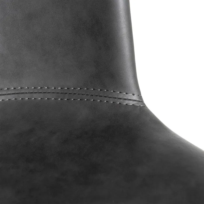 SEDIA IN METALLO NERO / SIMILPELLE 53x51,50x76 cm - immagine 8