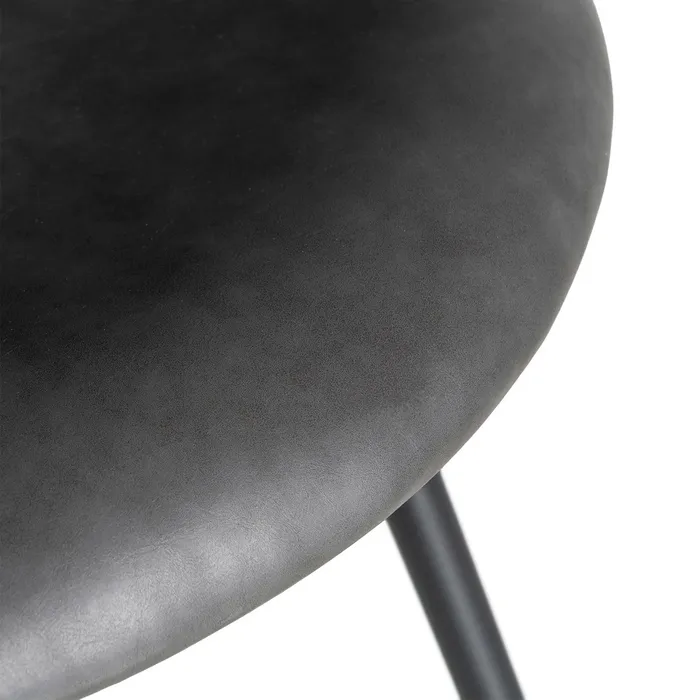 SEDIA IN METALLO NERO / SIMILPELLE 53x51,50x76 cm - immagine 10
