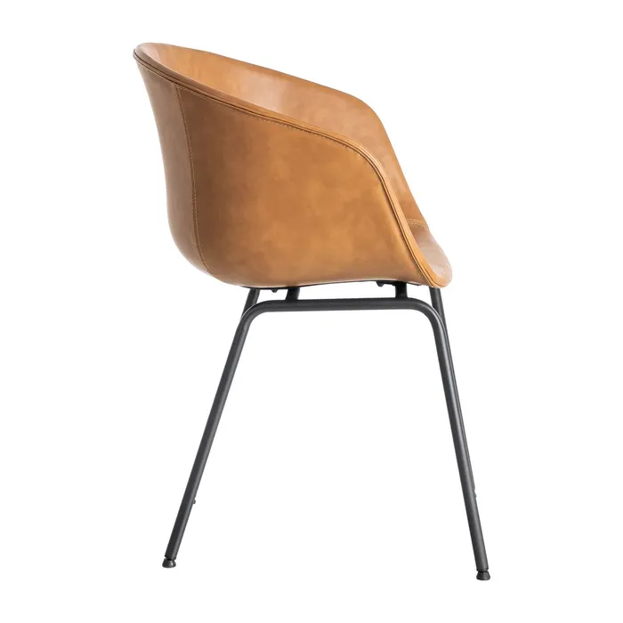 SEDIA IN METALLO CAMMELLO / SIMILPELLE 59 X 50,50 X 81,50 CM - immagine 4