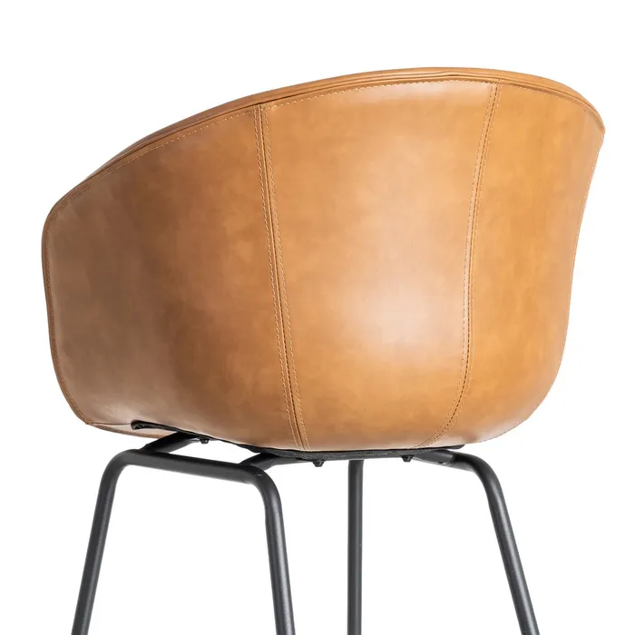 SEDIA IN METALLO CAMMELLO / SIMILPELLE 59 X 50,50 X 81,50 CM - immagine 6