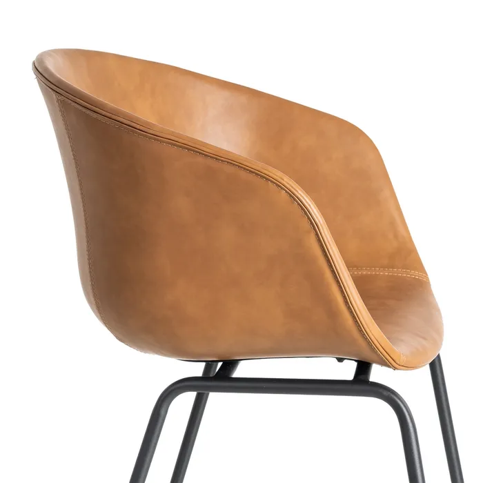 SEDIA IN METALLO CAMMELLO / SIMILPELLE 59 X 50,50 X 81,50 CM - immagine 7