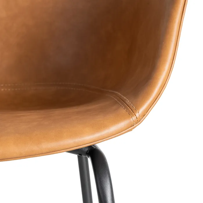 SEDIA IN METALLO CAMMELLO / SIMILPELLE 59 X 50,50 X 81,50 CM - immagine 9