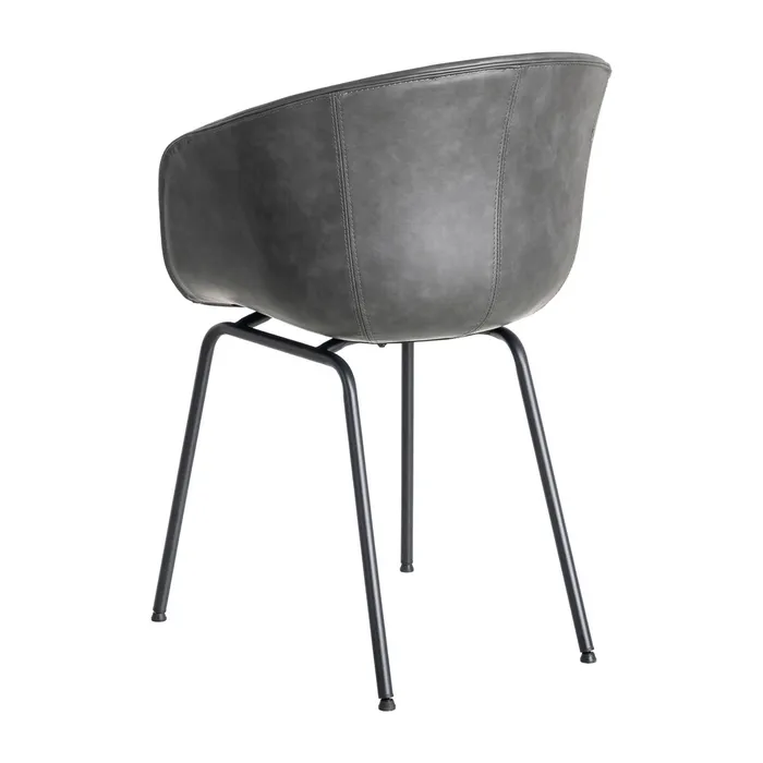 SEDIA IN METALLO NERO / SIMILPELLE 59 X 50,50 X 81,50 CM - immagine 5