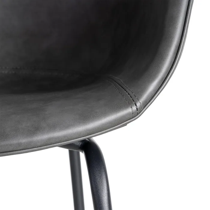 SEDIA IN METALLO NERO / SIMILPELLE 59 X 50,50 X 81,50 CM - immagine 9