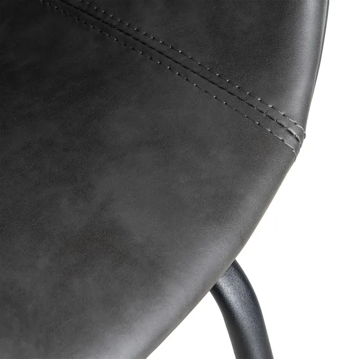 SEDIA IN METALLO NERO / SIMILPELLE 59 X 50,50 X 81,50 CM - immagine 10