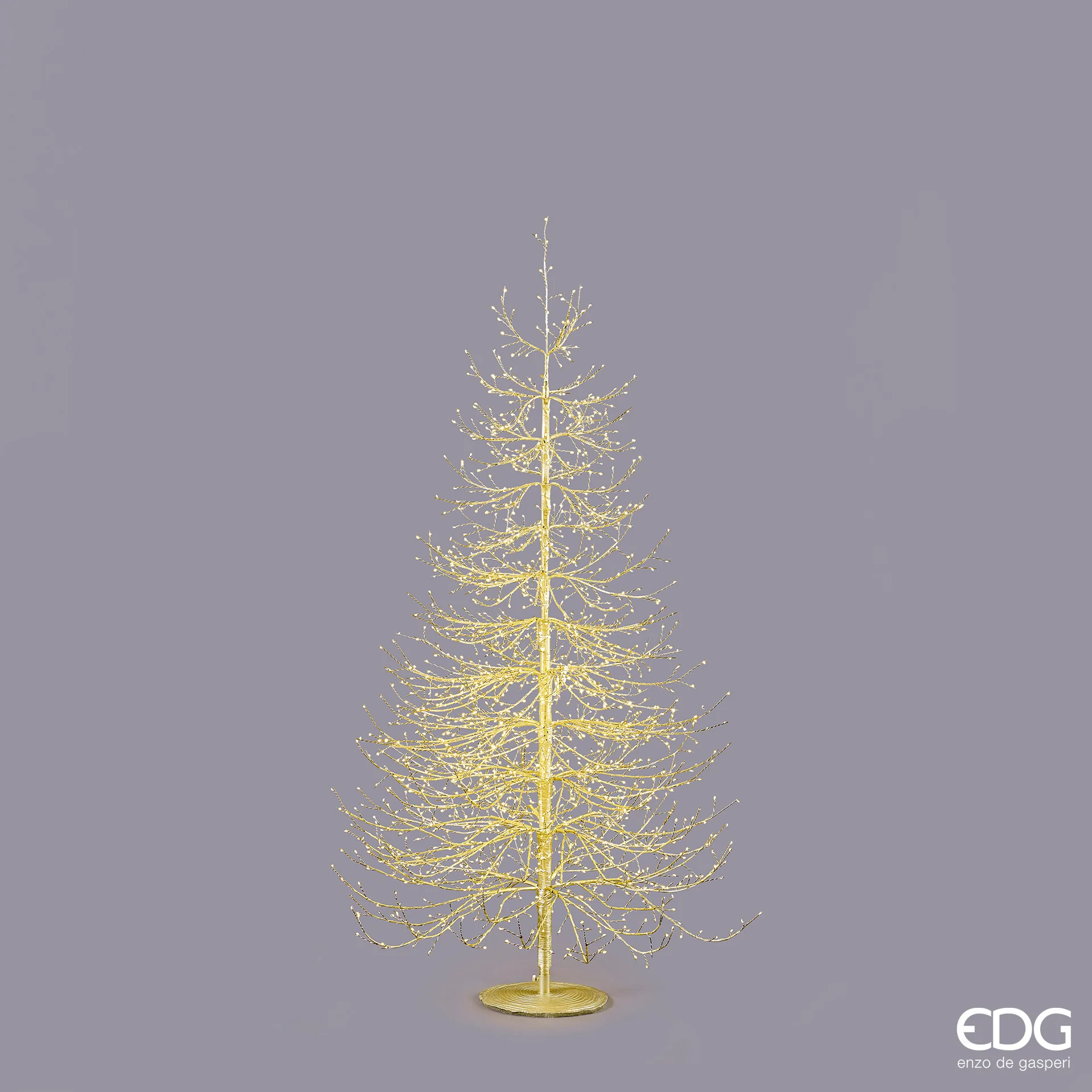 Albero di Natale EDG - Faggio Rich 180 cm Ø115 con1940 LED integrati - ORO - immagine 2