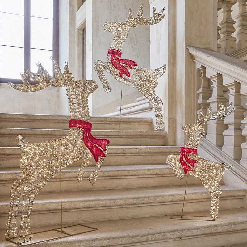 EDG - Decoro Renna con Fiocco 119 cm con 960 LED integrati - NATALE 2025 - immagine 3