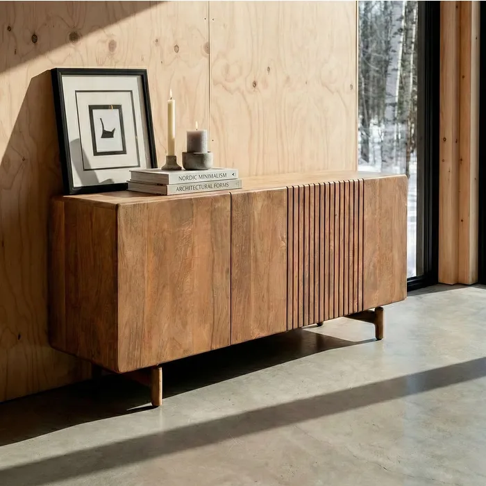 CREDENZA LEGNO DI MANGO SOGGIORNO 160x45x73 cm - AF 616278