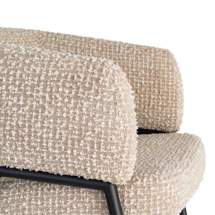 Poltrona Beige – tessuto / metallo 71x70x75 cm - immagine 2