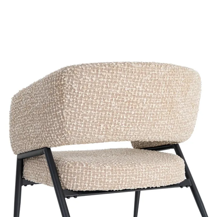 Poltrona Beige – tessuto / metallo 71x70x75 cm - immagine 4