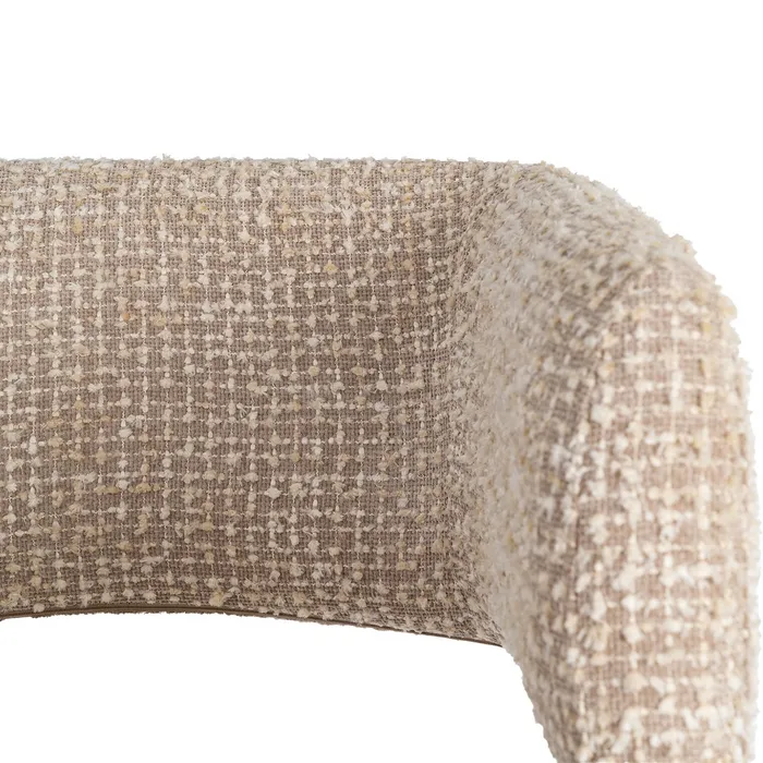 Poltrona Beige – tessuto / metallo 71x70x75 cm - immagine 6