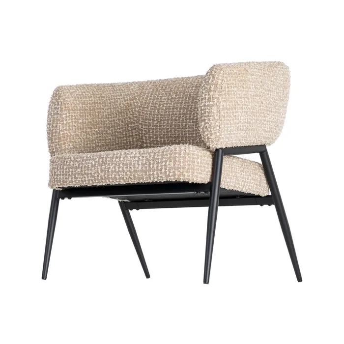 Poltrona Beige – tessuto / metallo 71x70x75 cm - immagine 7