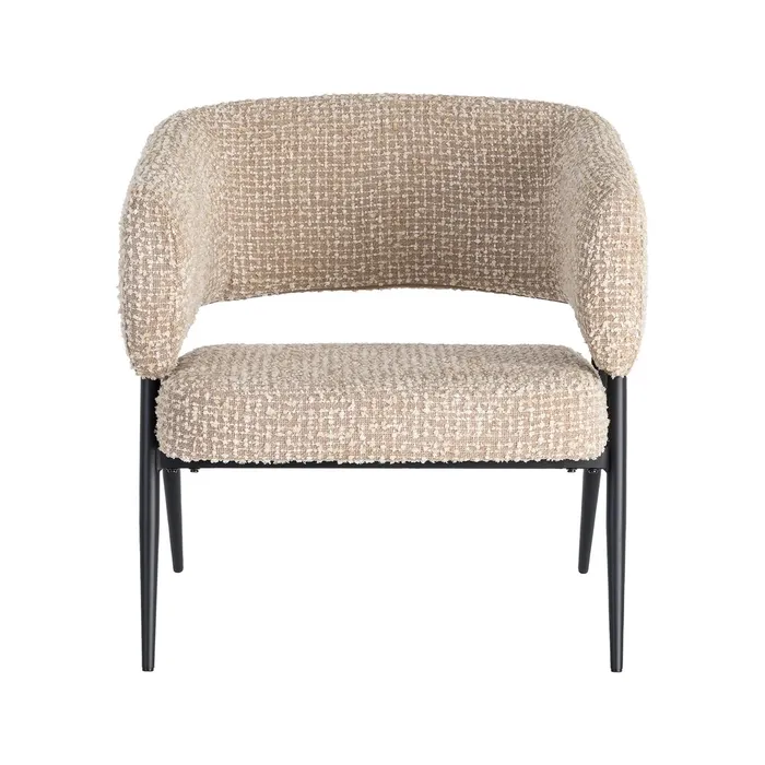 Poltrona Beige – tessuto / metallo 71x70x75 cm - immagine 8