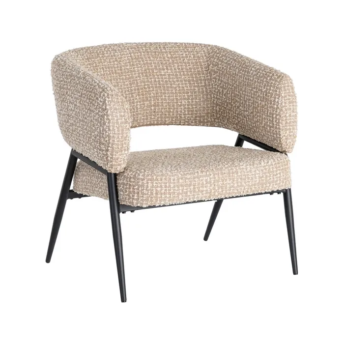 Poltrona Beige – tessuto / metallo 71x70x75 cm - immagine 11