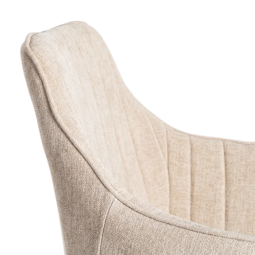 Sedia Beige - Tessuto / Metallo Contract 55x84 cm - immagine 7