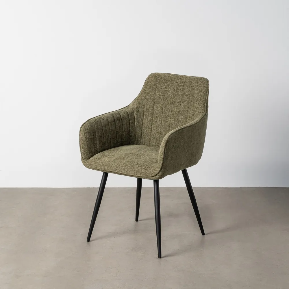 Sedia verde tessuto/metallo 55x84 cm - immagine 2