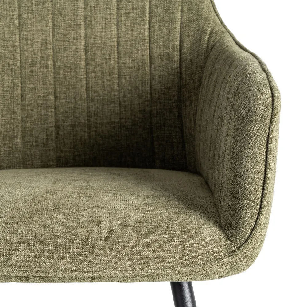 Sedia verde tessuto/metallo 55x84 cm - immagine 6