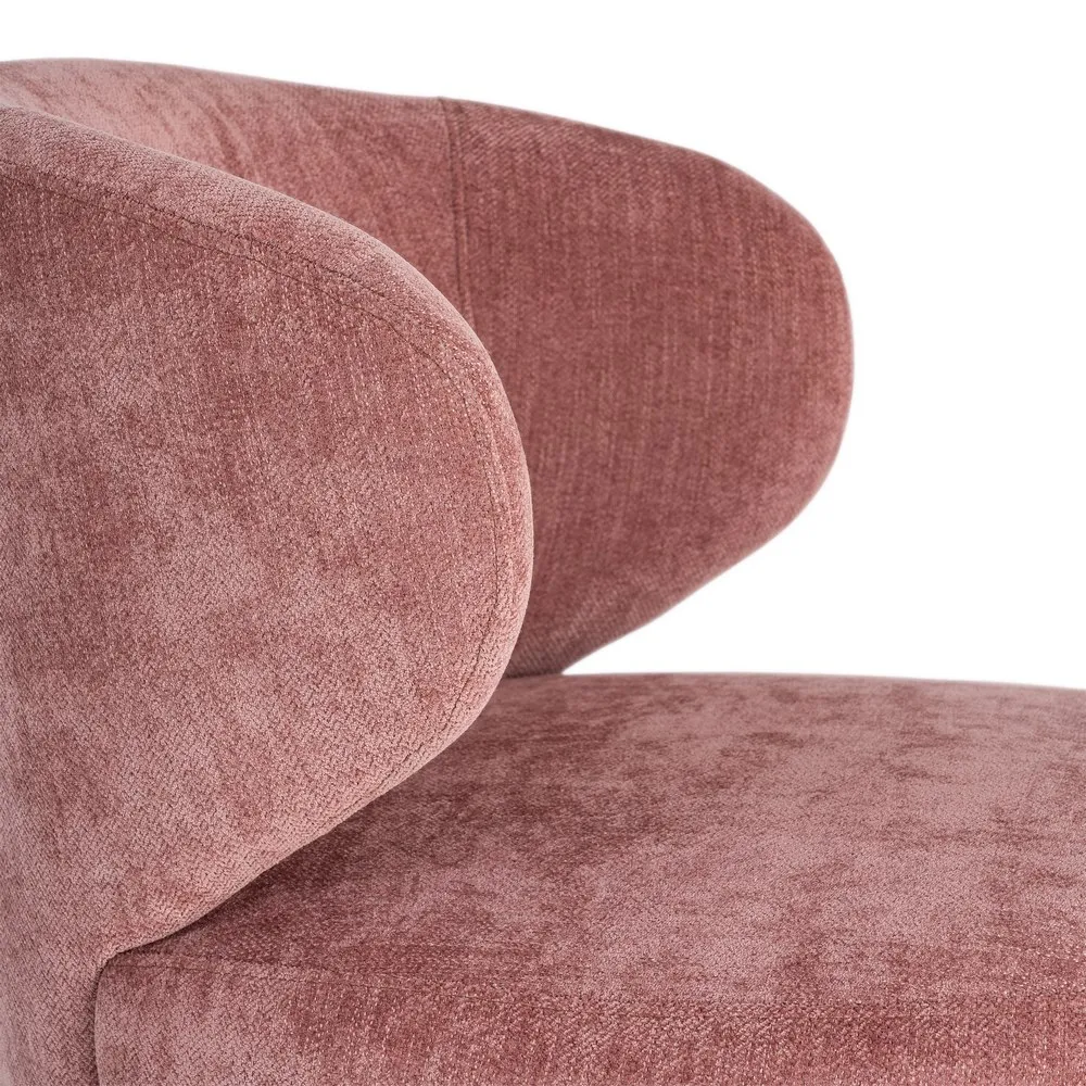 Poltrona girevole Rosa - tessuto / legno 73x68x74 cm - immagine 2