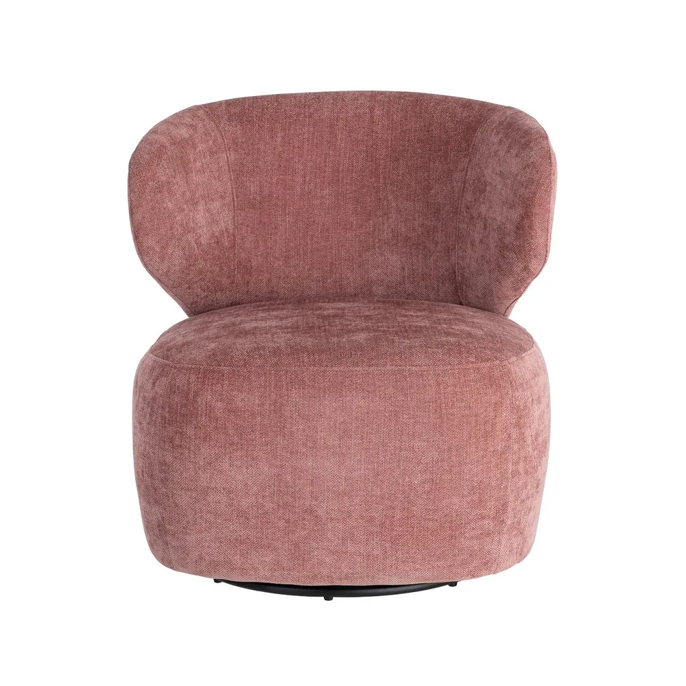 Poltrona girevole Rosa - tessuto / legno 73x68x74 cm - immagine 7