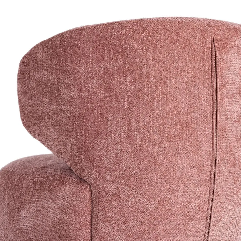 Poltrona girevole Rosa - tessuto / legno 73x68x74 cm - immagine 9