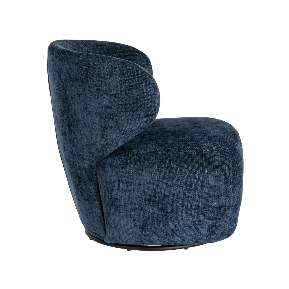Poltrona girevole Azul - tessuto / legno 73x68x74 cm - immagine 4