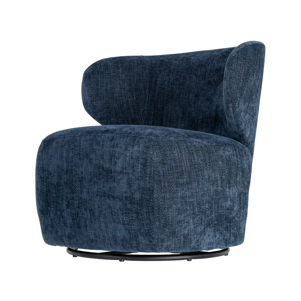 Poltrona girevole Azul - tessuto / legno 73x68x74 cm - immagine 6