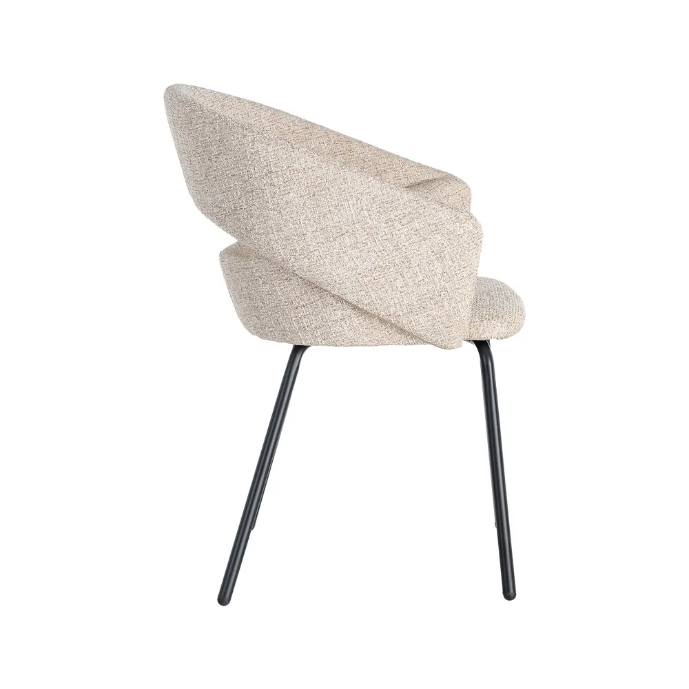 Poltroncina Beige - Tessuto / Metallo 59x61x82 cm - immagine 5