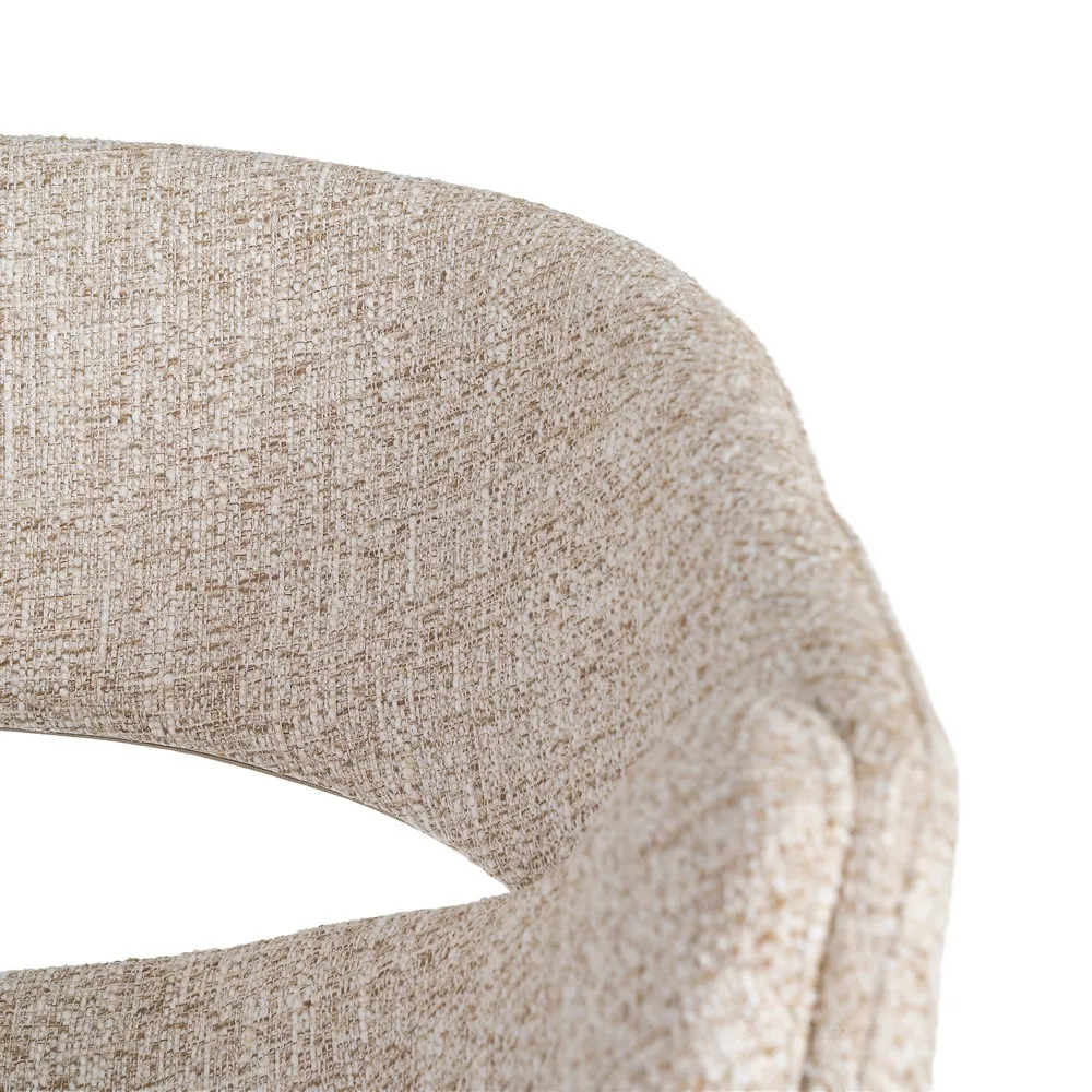 Poltroncina Beige - Tessuto / Metallo 59x61x82 cm - immagine 6